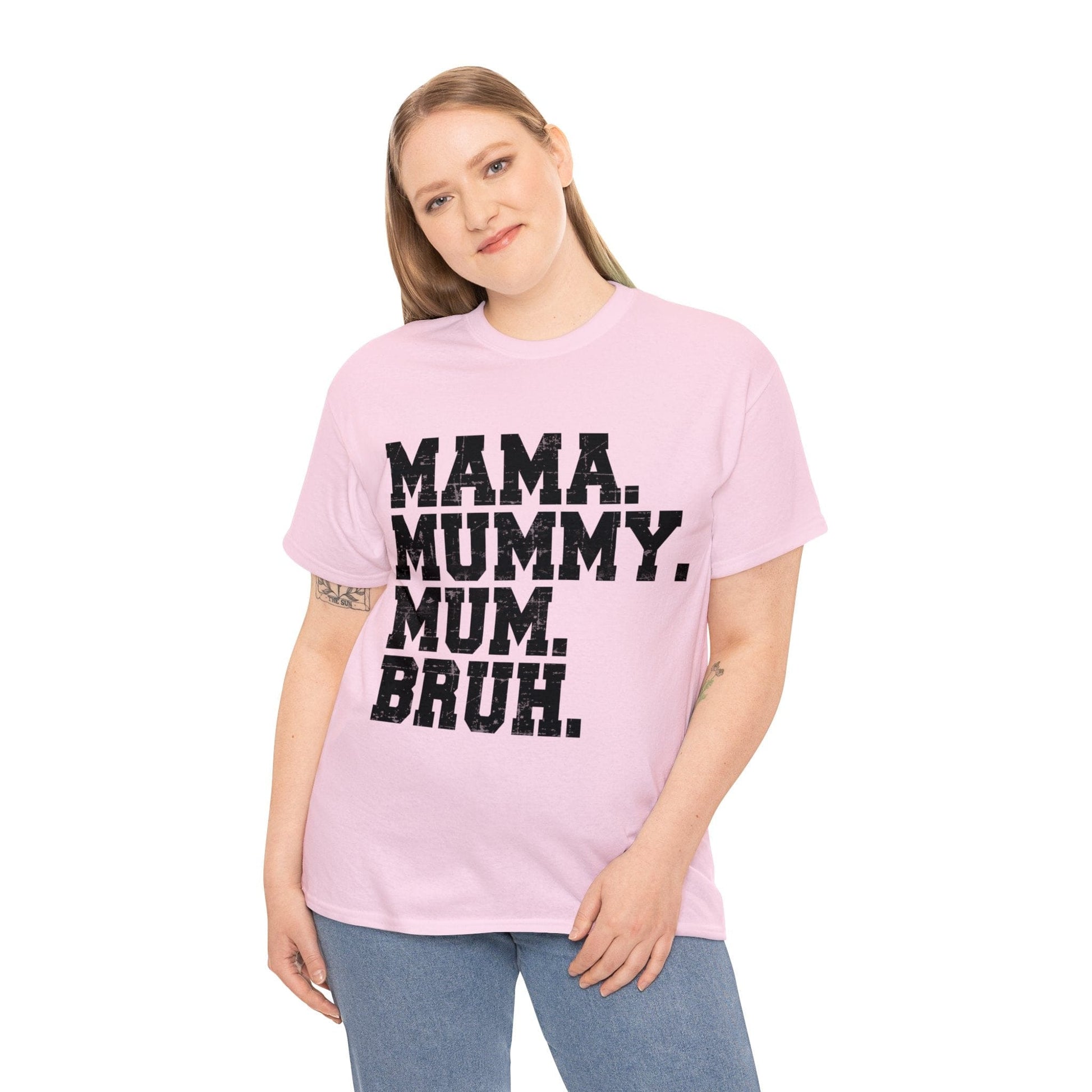 Mama Mummy Mum Bruh Graphic Tee Graphic Tees Australia Graphic T-Shirt Australia -  Cool Graphic T-Shirts Online -  Mama Mummy Mum Bruh T-Shirt | Womens Graphic Tees Australia