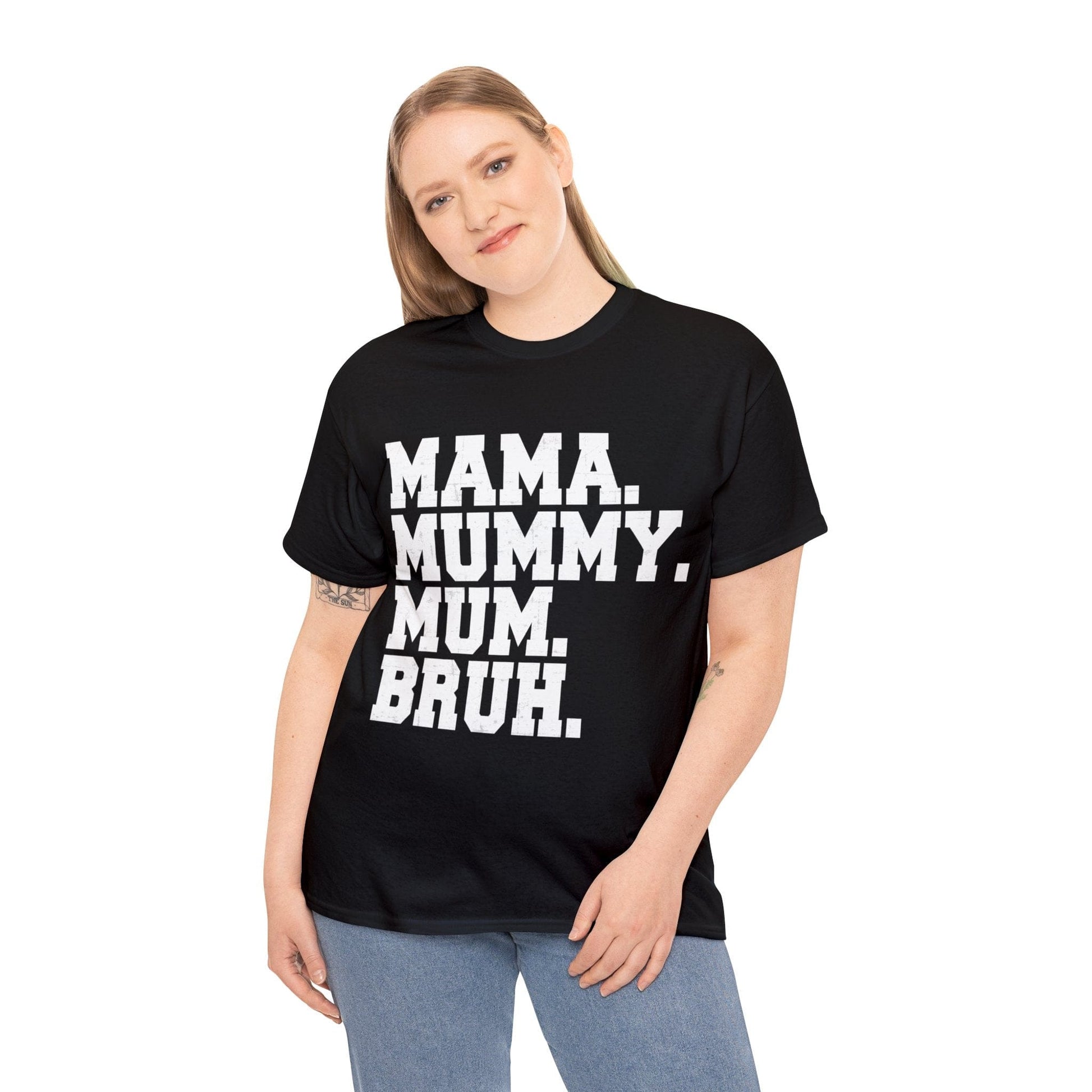 Mama Mummy Mum Bruh Graphic Tee Graphic Tees Australia Graphic T-Shirt Australia -  Cool Graphic T-Shirts Online -  Mama Mummy Mum Bruh T-Shirt | Womens Graphic Tees Australia