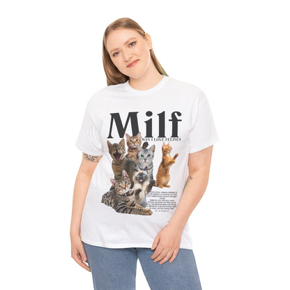 Man I Love Felines Graphic Tee Graphic Tees Australia White / S Graphic T-Shirt Australia -  Cool Graphic T-Shirts Online - 