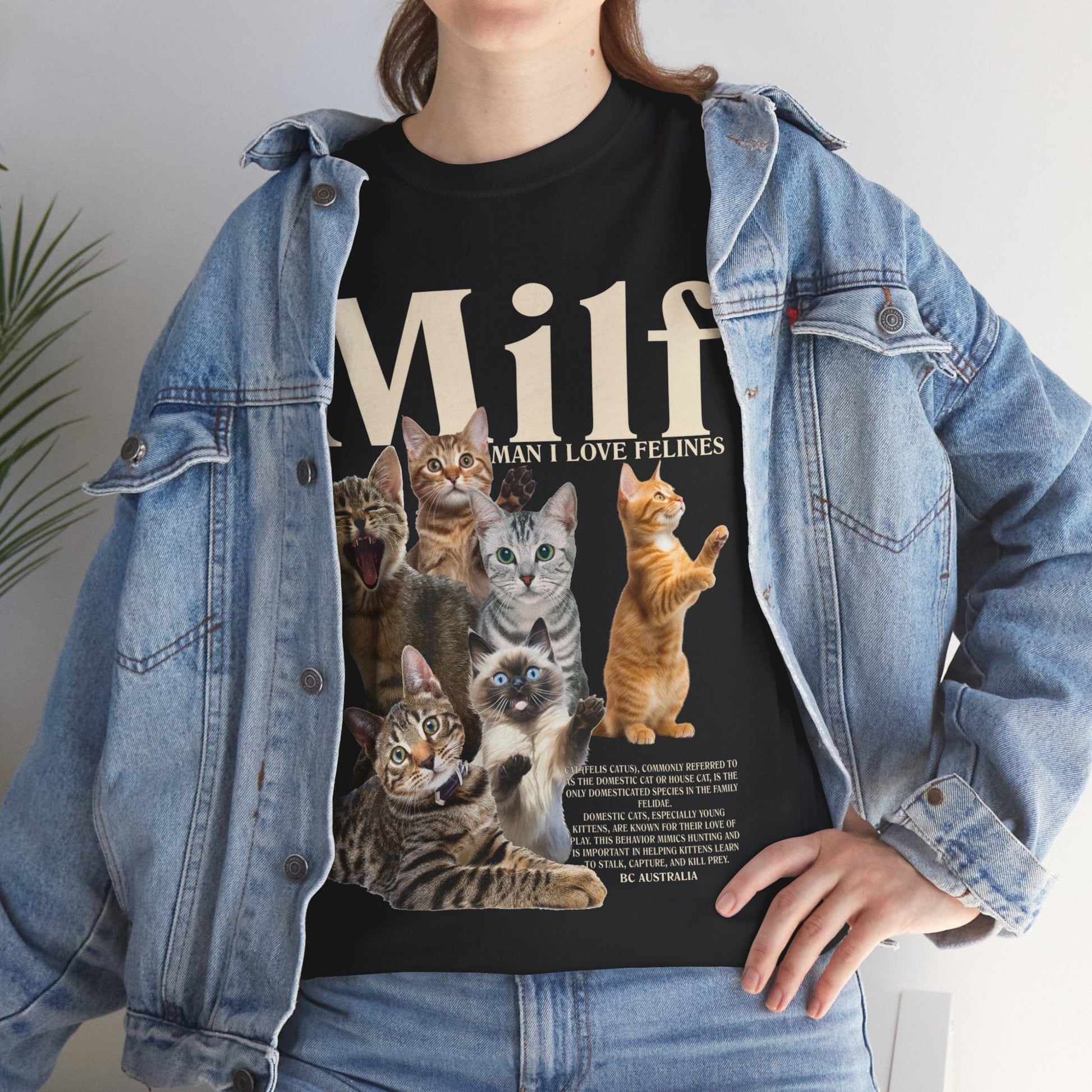 Man I Love Felines Graphic Tee Graphic Tees Australia Graphic T-Shirt Australia -  Cool Graphic T-Shirts Online - 