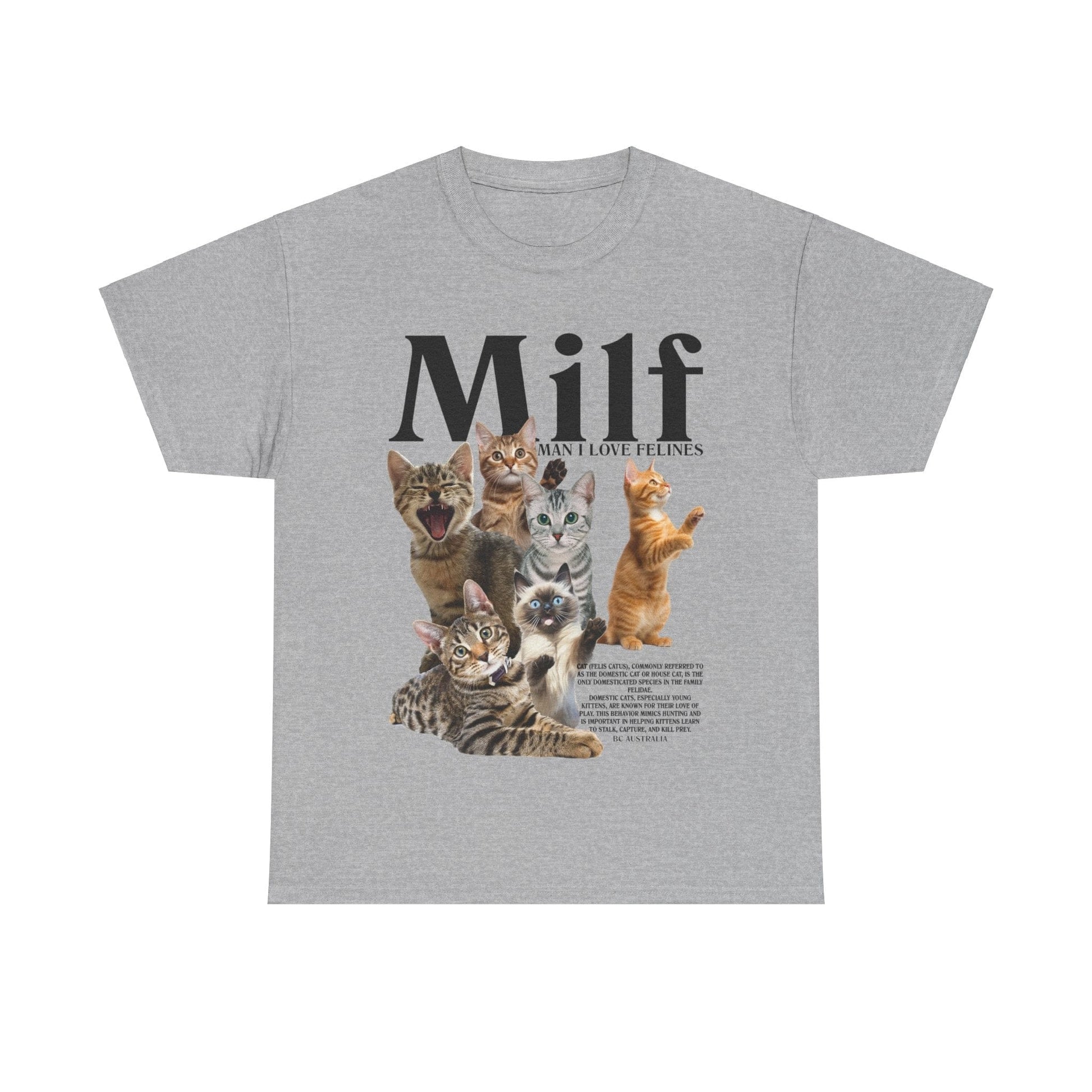 Man I Love Felines Graphic Tee Graphic Tees Australia Graphic T-Shirt Australia -  Cool Graphic T-Shirts Online - 