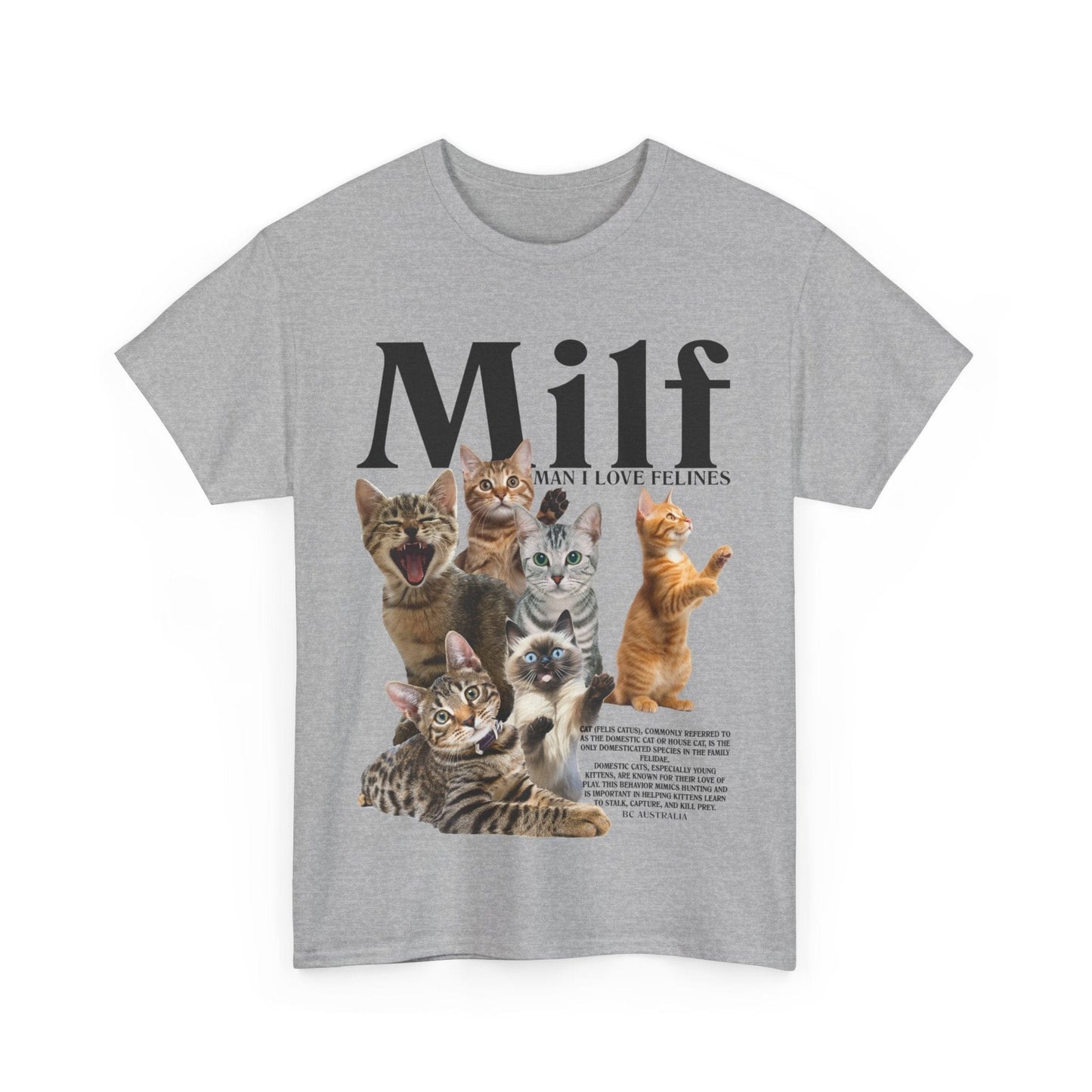 Man I Love Felines Graphic Tee Graphic Tees Australia Graphic T-Shirt Australia -  Cool Graphic T-Shirts Online - 