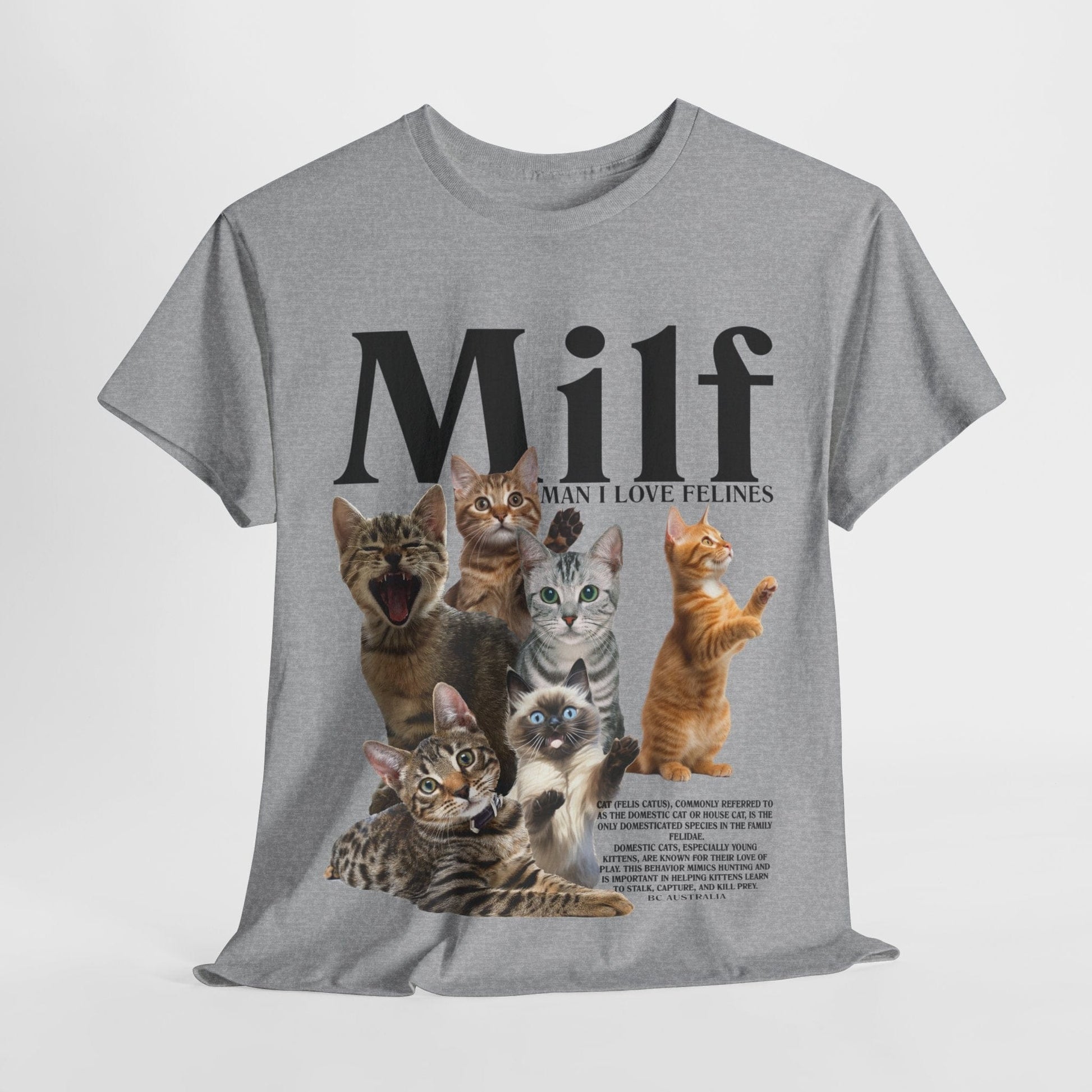 Man I Love Felines Graphic Tee Graphic Tees Australia Graphic T-Shirt Australia -  Cool Graphic T-Shirts Online - 