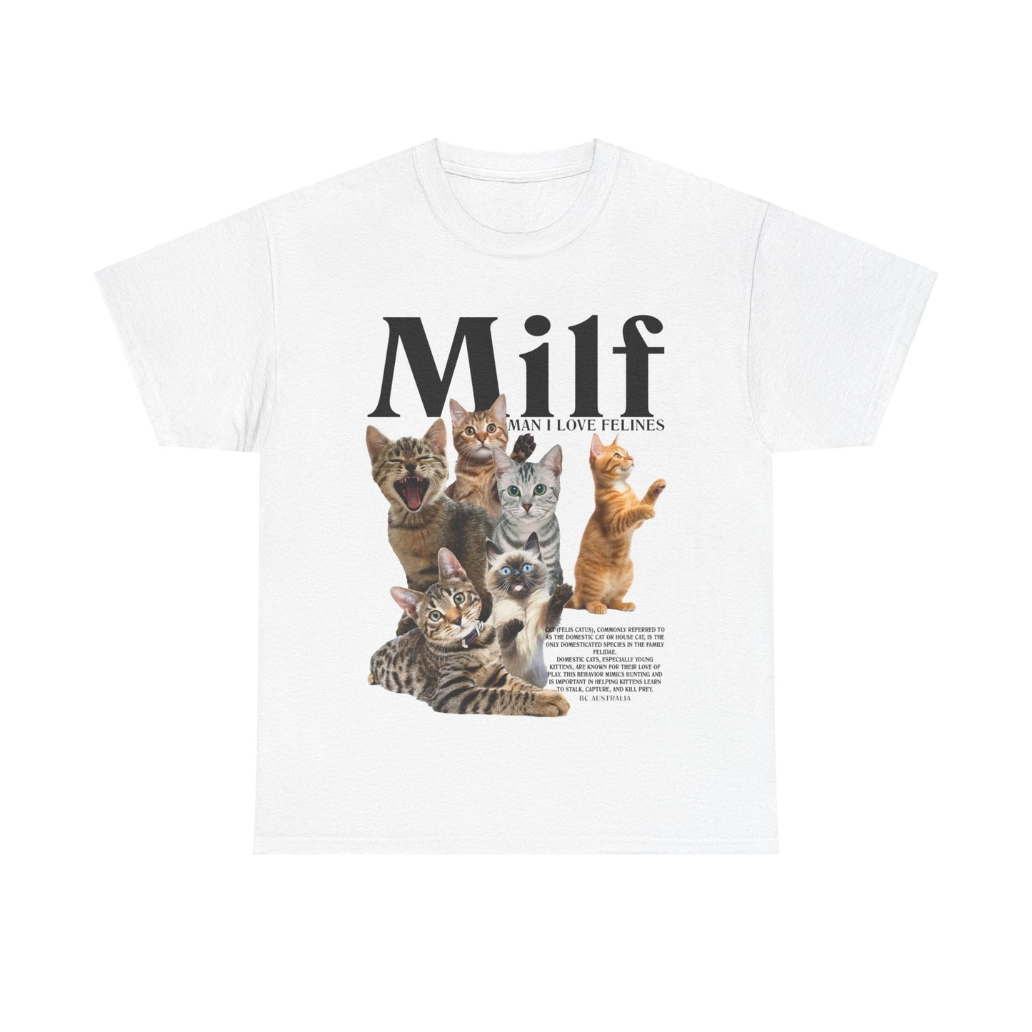 Man I Love Felines Graphic Tee Graphic Tees Australia Graphic T-Shirt Australia -  Cool Graphic T-Shirts Online - 