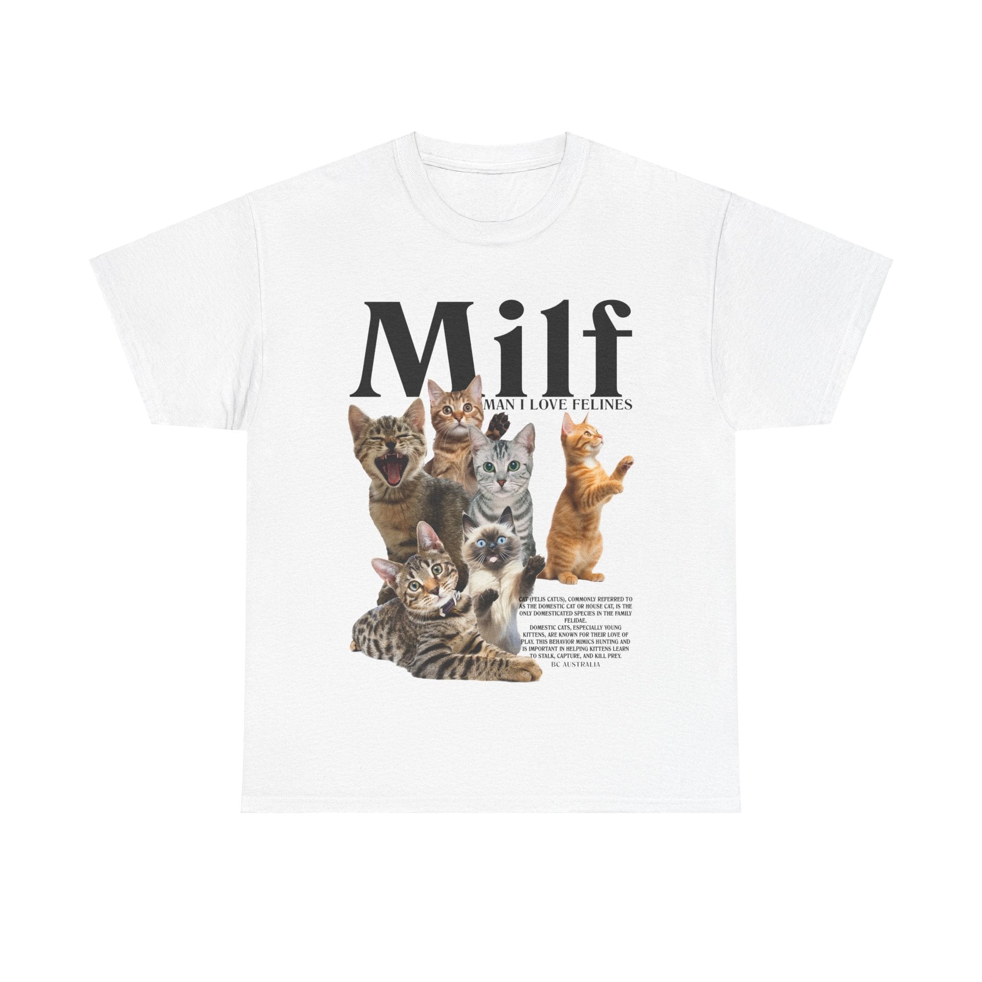 Man I Love Felines Graphic Tee Graphic Tees Australia Graphic T-Shirt Australia -  Cool Graphic T-Shirts Online - 