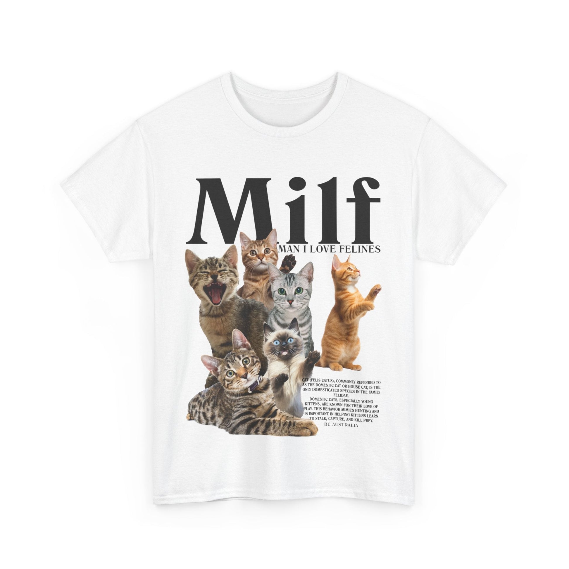 Man I Love Felines Graphic Tee Graphic Tees Australia Graphic T-Shirt Australia -  Cool Graphic T-Shirts Online - 