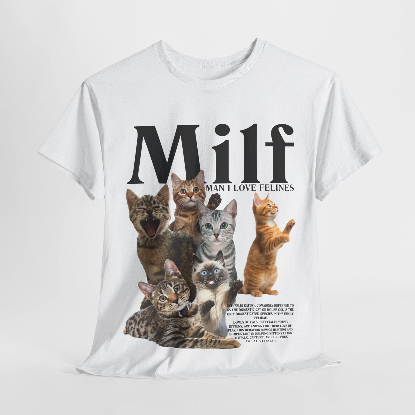 Man I Love Felines Graphic Tee Graphic Tees Australia Graphic T-Shirt Australia -  Cool Graphic T-Shirts Online - 