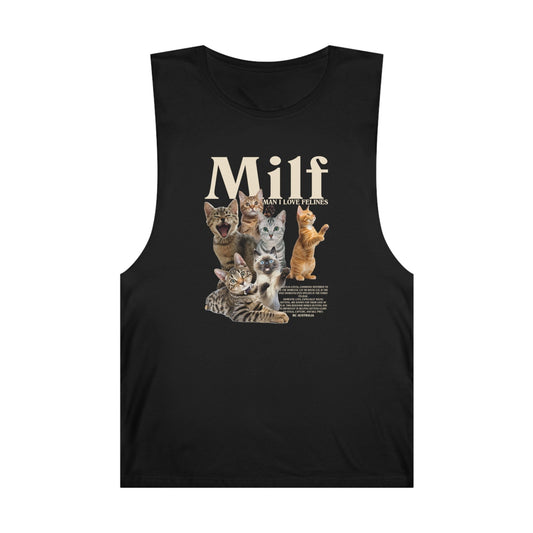 Man I Love Felines Tank Top Graphic Tees Australia Black / XS Graphic T-Shirt Australia -  Cool Graphic T-Shirts Online - 