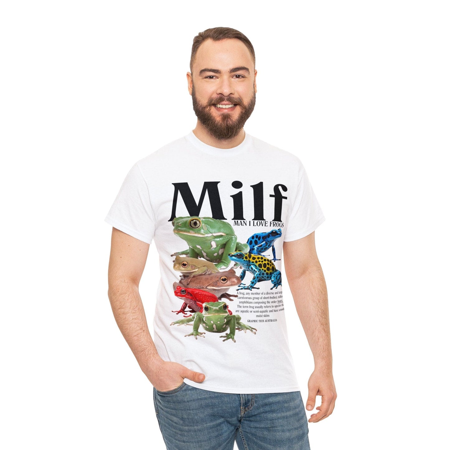 Man I Love Frogs Graphic Tee Graphic Tees Australia Graphic T-Shirt Australia -  Cool Graphic T-Shirts Online -  Man I Love Frogs Shirt | Funny Vintage T-Shirts Australia