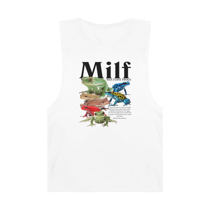 Man I Love Frogs Tank Top Graphic Tees Australia White / XS Graphic T-Shirt Australia -  Cool Graphic T-Shirts Online - 