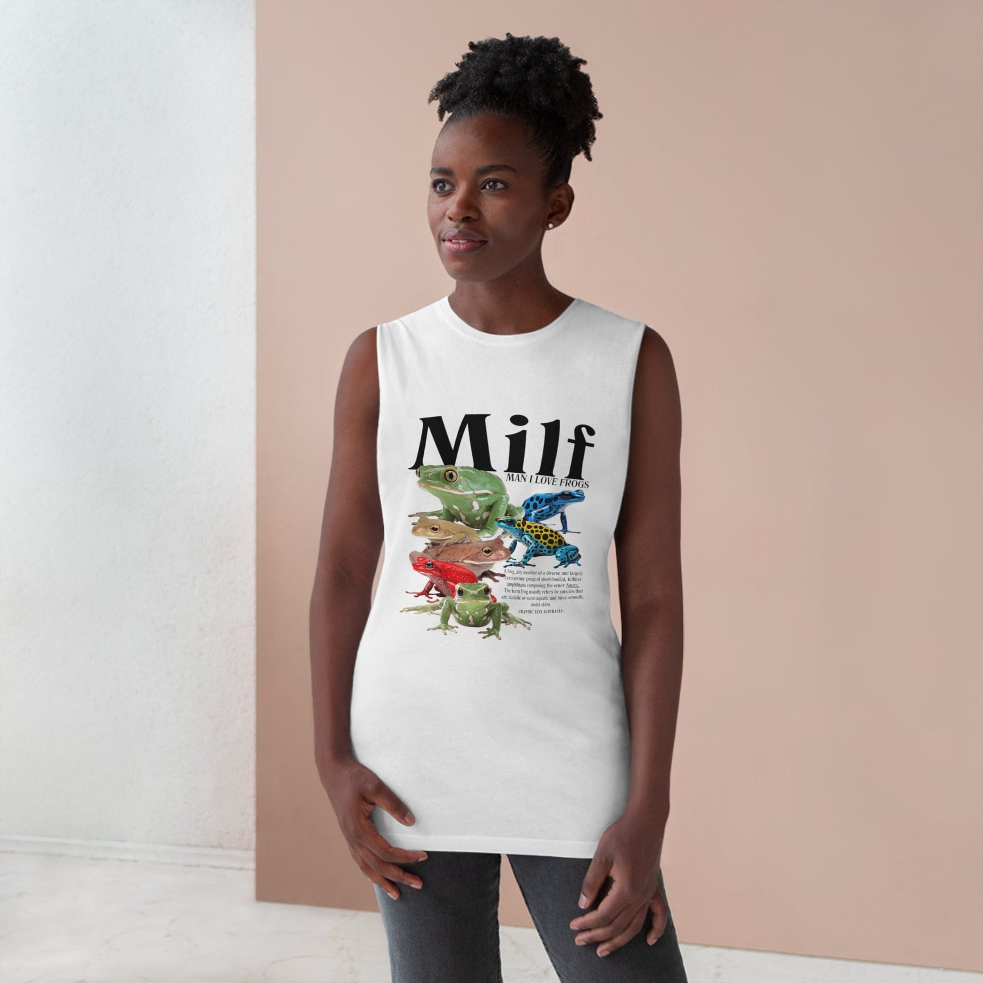 Man I Love Frogs Tank Top Graphic Tees Australia Graphic T-Shirt Australia -  Cool Graphic T-Shirts Online - 