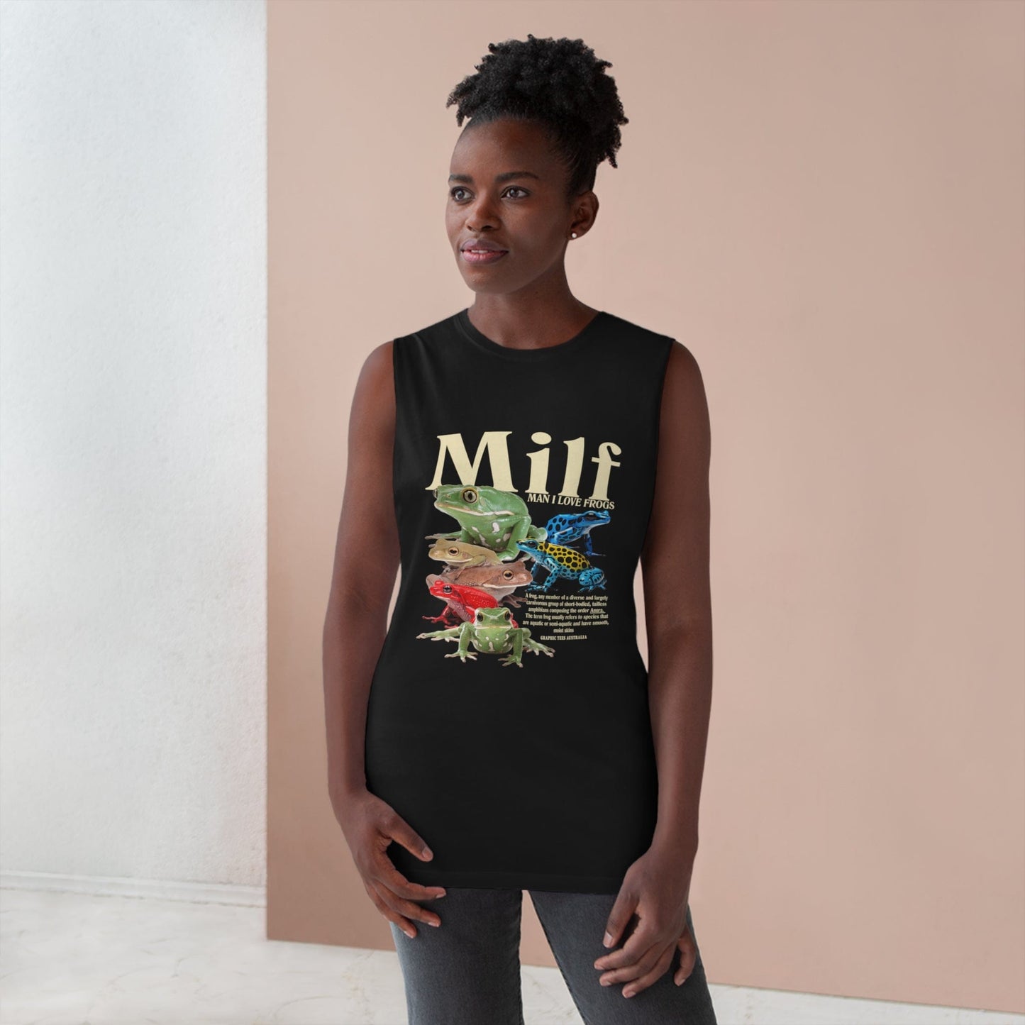 Man I Love Frogs Tank Top Graphic Tees Australia Graphic T-Shirt Australia -  Cool Graphic T-Shirts Online - 