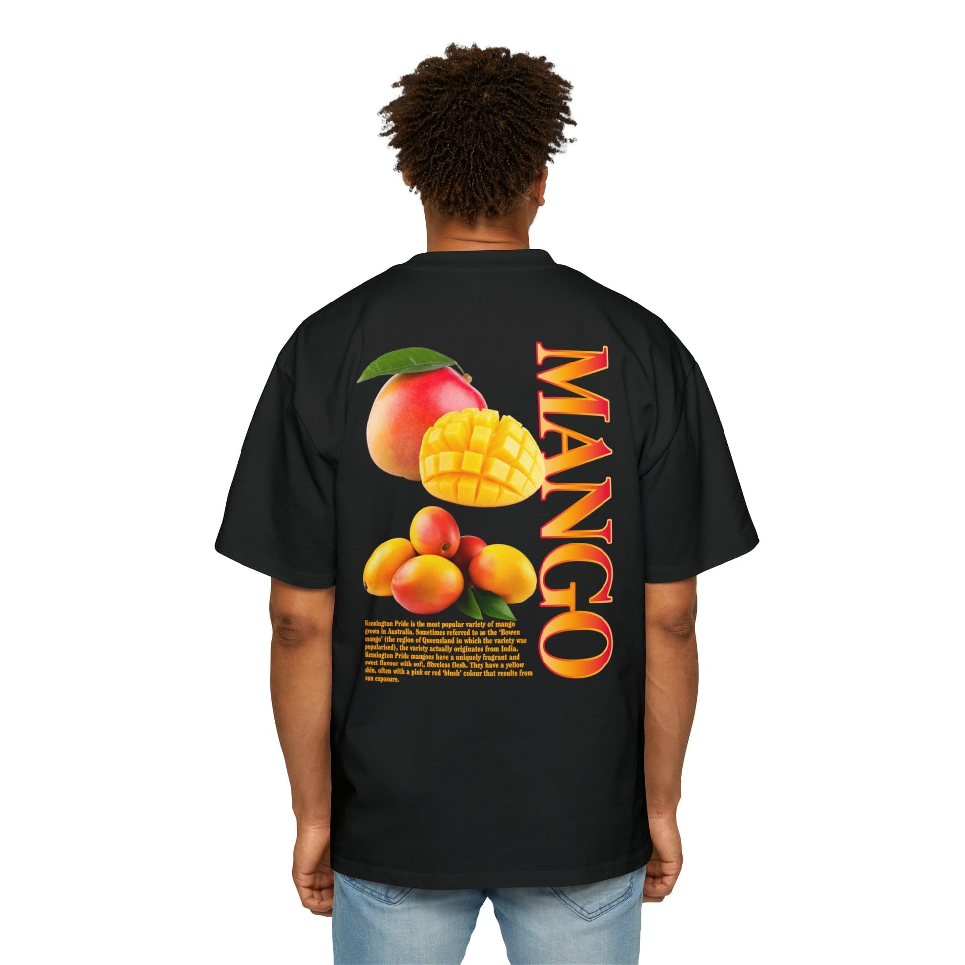 Mango Oversized Tee Graphic Tees Australia Black / S Graphic T-Shirt Australia -  Cool Graphic T-Shirts Online -  Mango Oversized Tee | Fruit Graphic Tees Australia