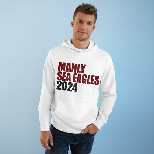 Manly Sea Eagles 2024 Hoodie Graphic Tees Australia White / XS Graphic T-Shirt Australia -  Cool Graphic T-Shirts Online -  Manly Sea Eagles 2024 Hoodie | NRL hoodies Australia