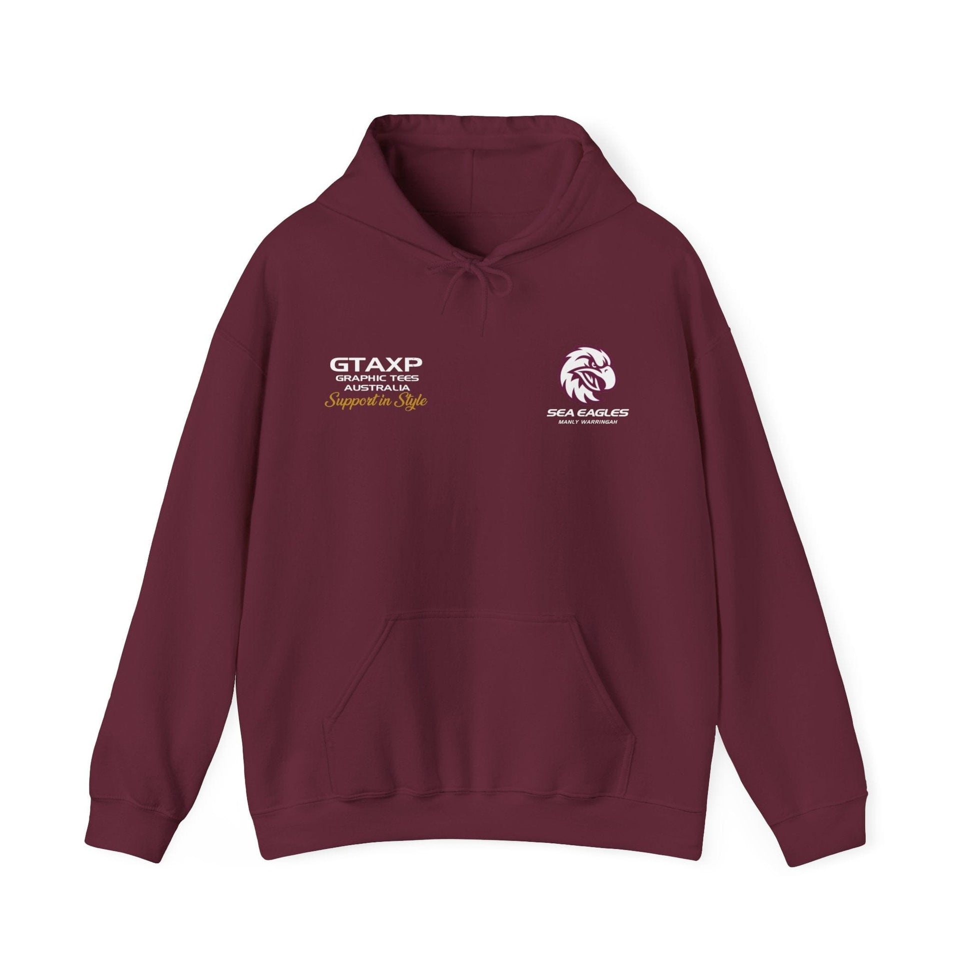 Manly Sea Eagles Duo Hoodie Printify Graphic T-Shirt Australia -  Cool Graphic T-Shirts Online - 