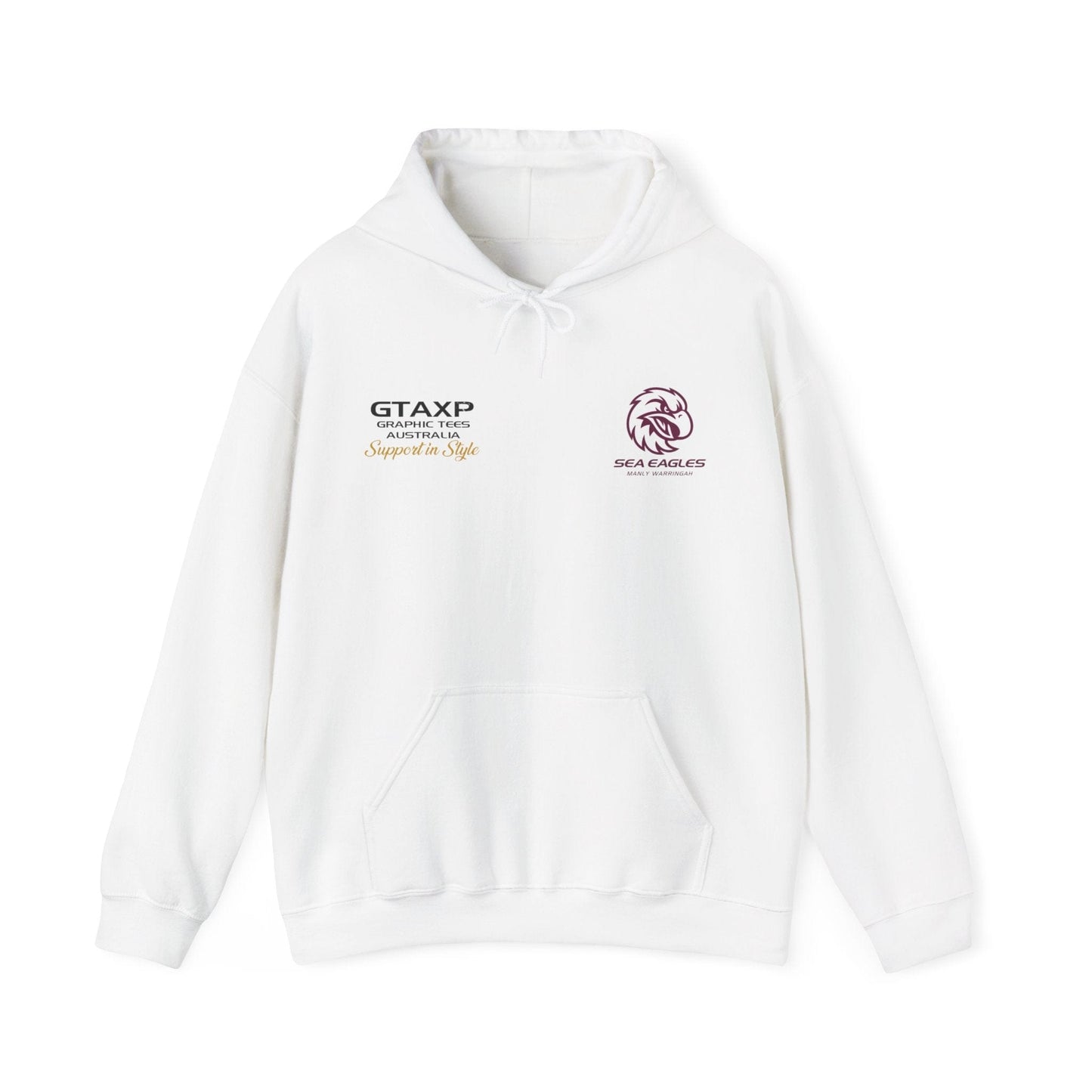 Manly Sea Eagles Duo Hoodie Printify Graphic T-Shirt Australia -  Cool Graphic T-Shirts Online - 