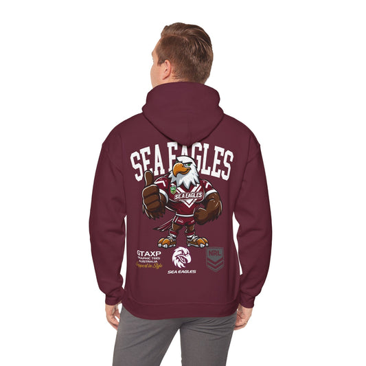 Manly Sea Eagles Egor Hoodie Printify Maroon / S Graphic T-Shirt Australia -  Cool Graphic T-Shirts Online - 