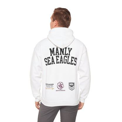 Manly Sea Eagles NRL Hoodie Printify White / S Graphic T-Shirt Australia -  Cool Graphic T-Shirts Online - 