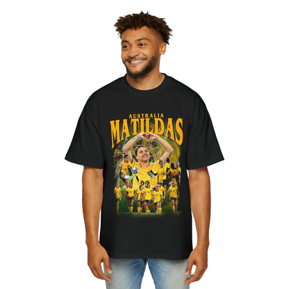 Matildas Supporters Oversized Tee Graphic Tees Australia Graphic T-Shirt Australia -  Cool Graphic T-Shirts Online - 