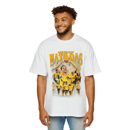 Matildas Supporters Oversized Tee Graphic Tees Australia Graphic T-Shirt Australia -  Cool Graphic T-Shirts Online - 