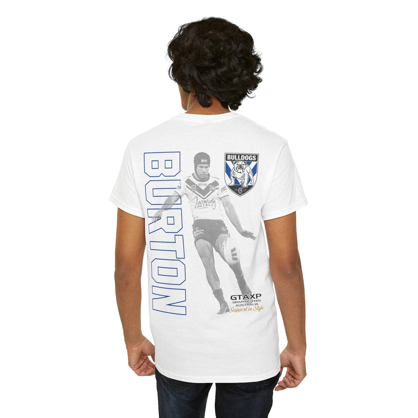 Matt Burton Bulldogs Duo Graphic Tee Graphic Tees Australia Graphic T-Shirt Australia -  Cool Graphic T-Shirts Online -  Matt Burton Bulldogs Duo T-Shirt | League Tees Australia