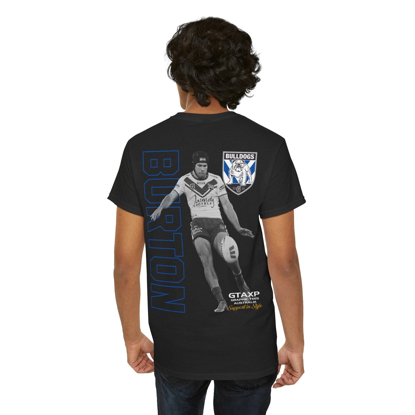 Matt Burton Bulldogs Duo Graphic Tee Graphic Tees Australia Graphic T-Shirt Australia -  Cool Graphic T-Shirts Online -  Matt Burton Bulldogs Duo T-Shirt | League Tees Australia