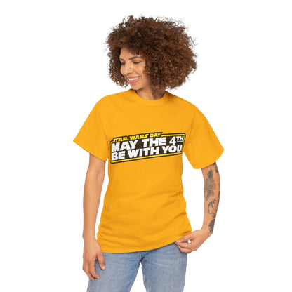 May The 4th Be With You Graphic Tee Graphic Tees Australia Gold / S Graphic T-Shirt Australia -  Cool Graphic T-Shirts Online -  May The 4th Be With You T-Shirt | Star Wars Day T-Shirt Australia