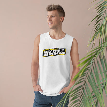 May The 4th Be With You Tank Top Graphic Tees Australia White / XS Graphic T-Shirt Australia -  Cool Graphic T-Shirts Online -  May The 4th Be With You Tank Top | Star Wars Day Merch Australia