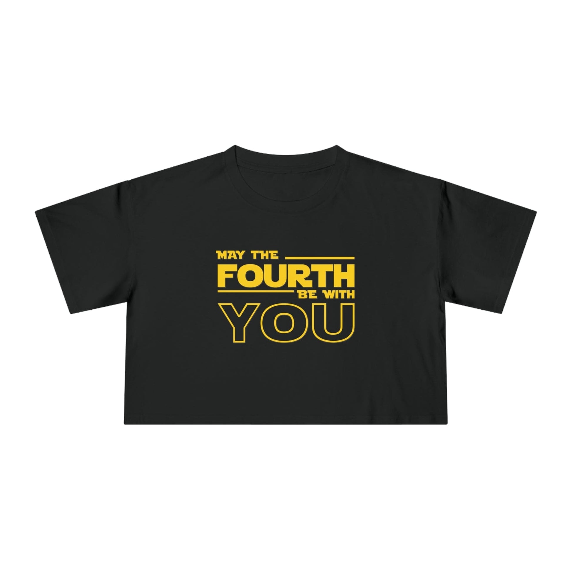 May The Fourth Be With You Crop Tee Graphic Tees Australia Graphic T-Shirt Australia -  Cool Graphic T-Shirts Online - 