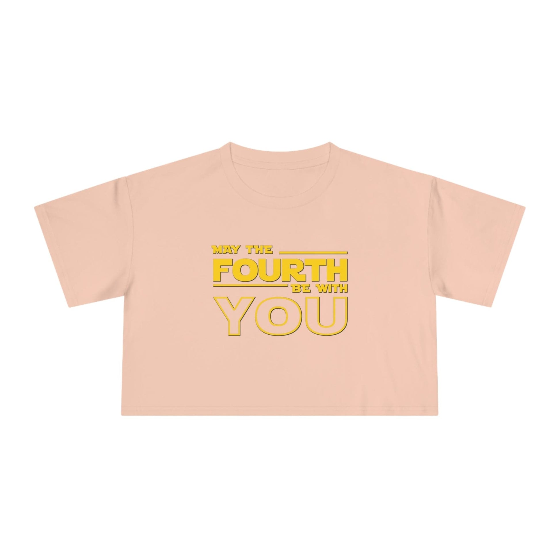 May The Fourth Be With You Crop Tee Graphic Tees Australia Graphic T-Shirt Australia -  Cool Graphic T-Shirts Online - 