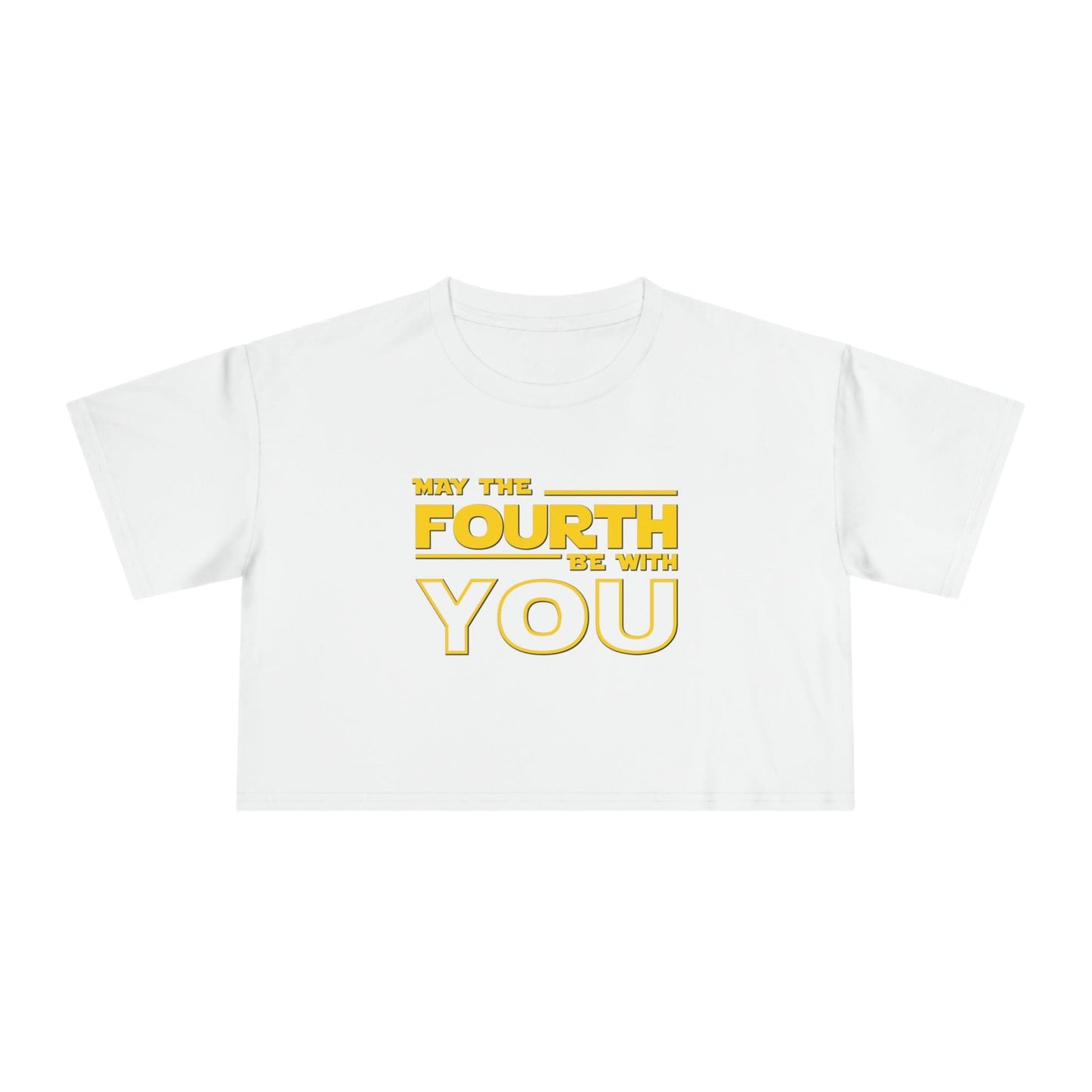 May The Fourth Be With You Crop Tee Graphic Tees Australia Graphic T-Shirt Australia -  Cool Graphic T-Shirts Online - 