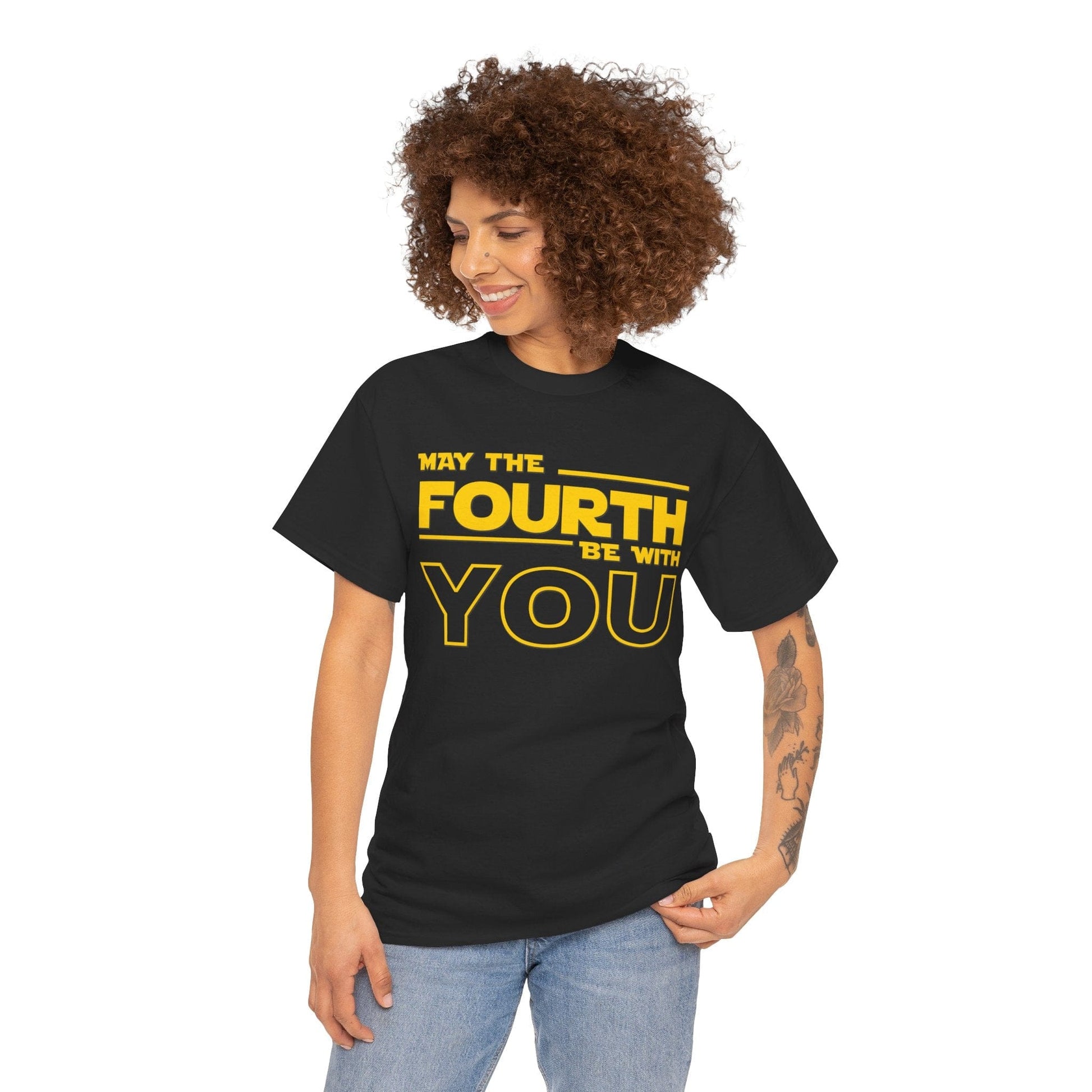 May The Fourth Be With You Graphic Tee Graphic Tees Australia Graphic T-Shirt Australia -  Cool Graphic T-Shirts Online -  May The Fourth Be With You T-Shirt | Star Wars Day T-Shirt Australia