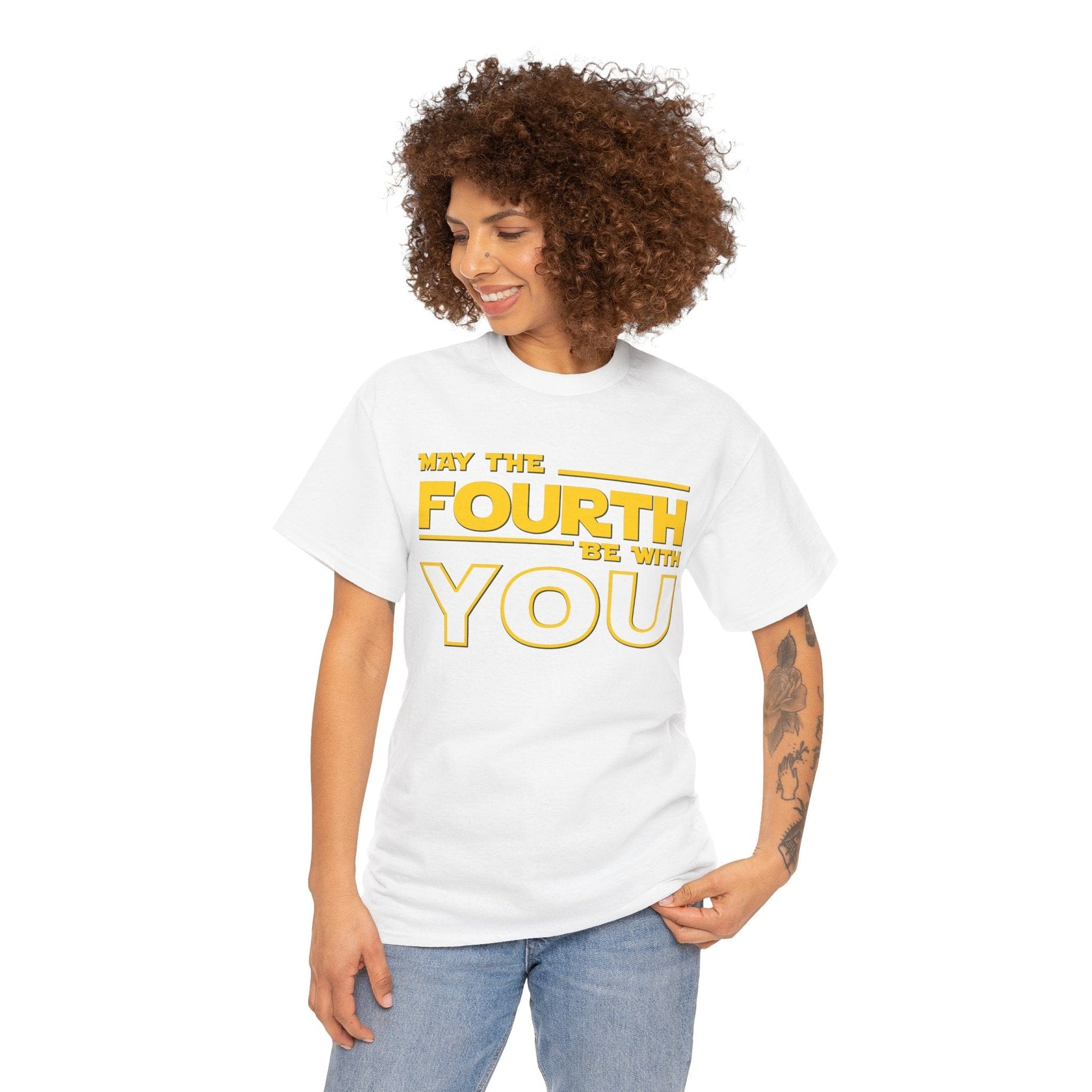 May The Fourth Be With You Graphic Tee Graphic Tees Australia Graphic T-Shirt Australia -  Cool Graphic T-Shirts Online -  May The Fourth Be With You T-Shirt | Star Wars Day T-Shirt Australia