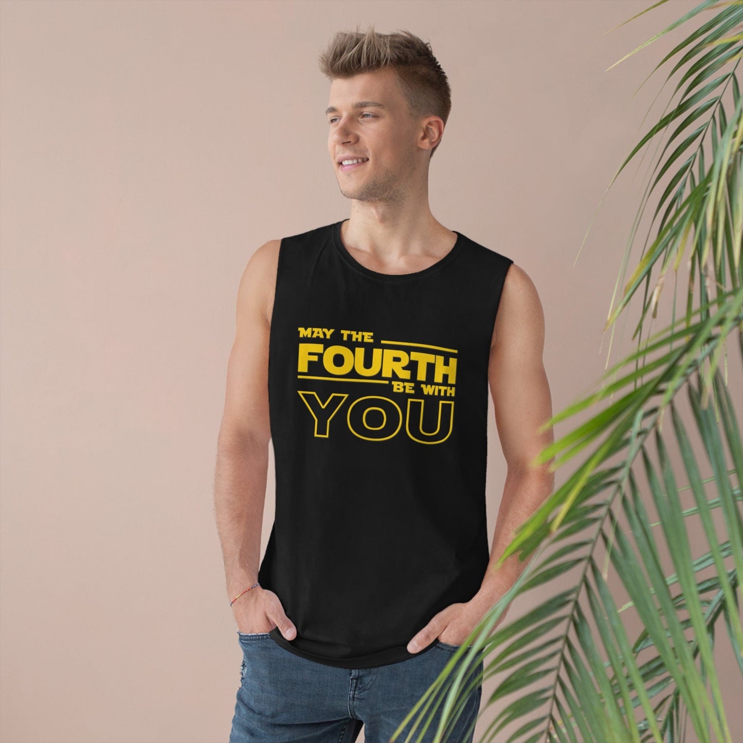 May The Fourth Be With You Tank Top Graphic Tees Australia Black / XS Graphic T-Shirt Australia -  Cool Graphic T-Shirts Online - 