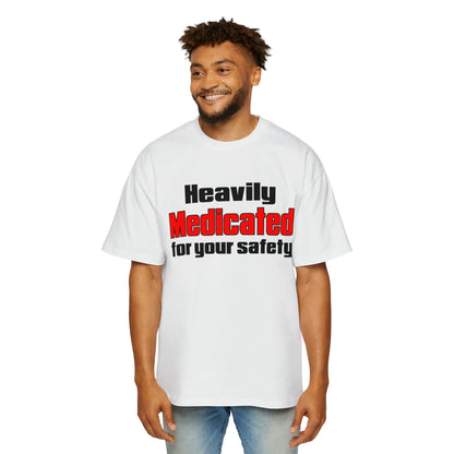 Medicated For Your Safety Oversized Tee Graphic Tees Australia White / S Graphic T-Shirt Australia -  Cool Graphic T-Shirts Online - 