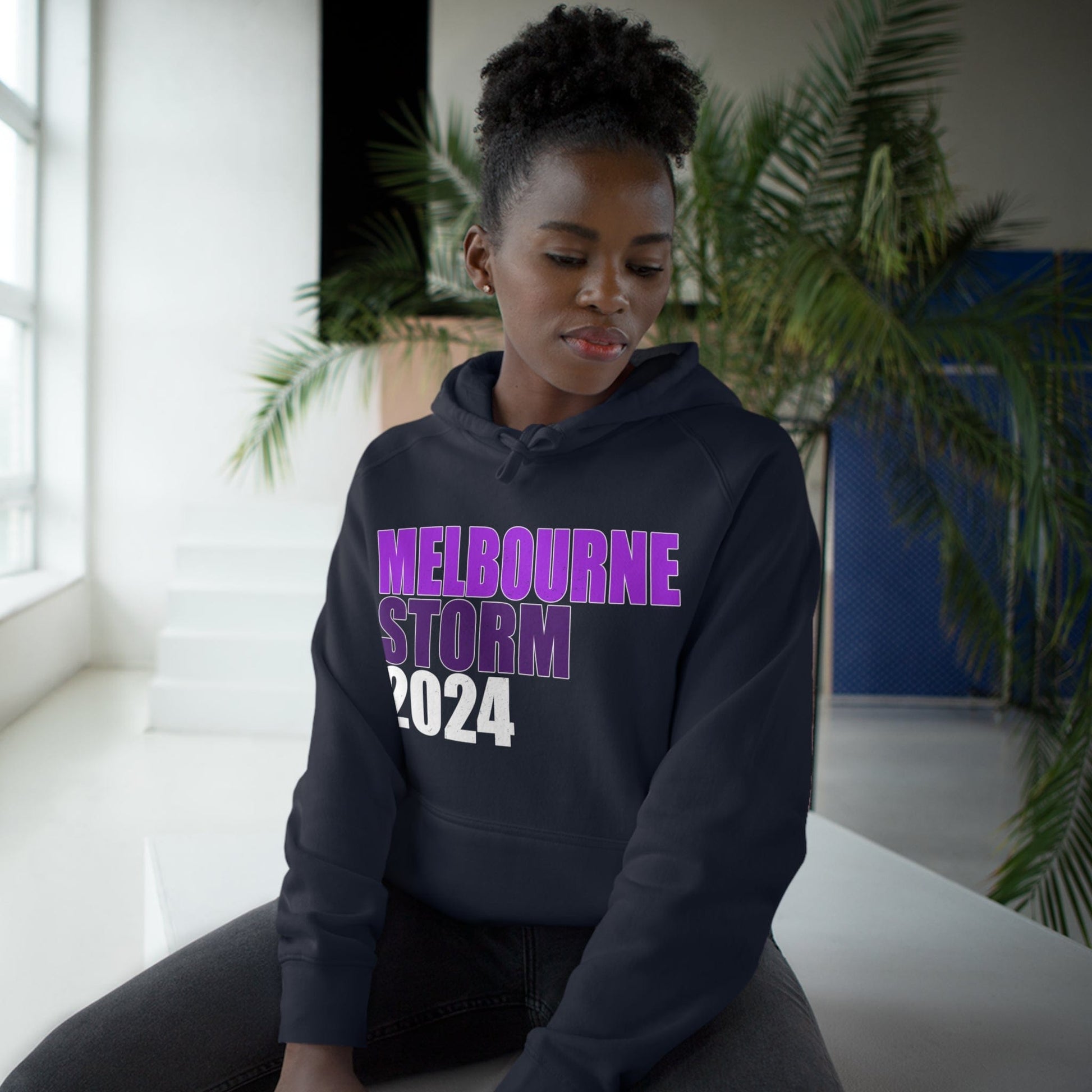 Melbourne Storm 2024 Hoodie Graphic Tees Australia Graphic T-Shirt Australia -  Cool Graphic T-Shirts Online -  Melbourne Storm 2024 Hoodie | NRL Hoodies Australia