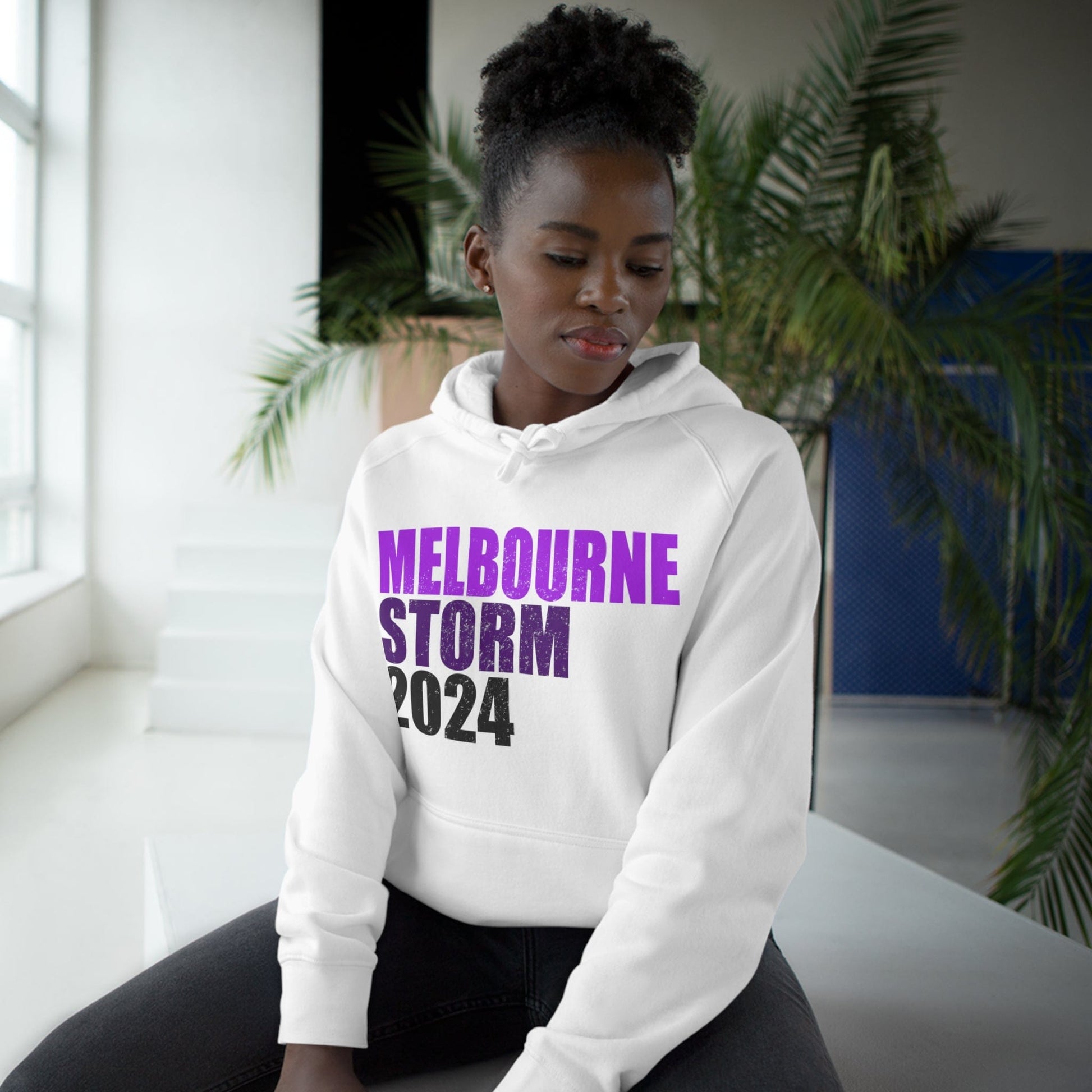 Melbourne Storm 2024 Hoodie Graphic Tees Australia Graphic T-Shirt Australia -  Cool Graphic T-Shirts Online -  Melbourne Storm 2024 Hoodie | NRL Hoodies Australia