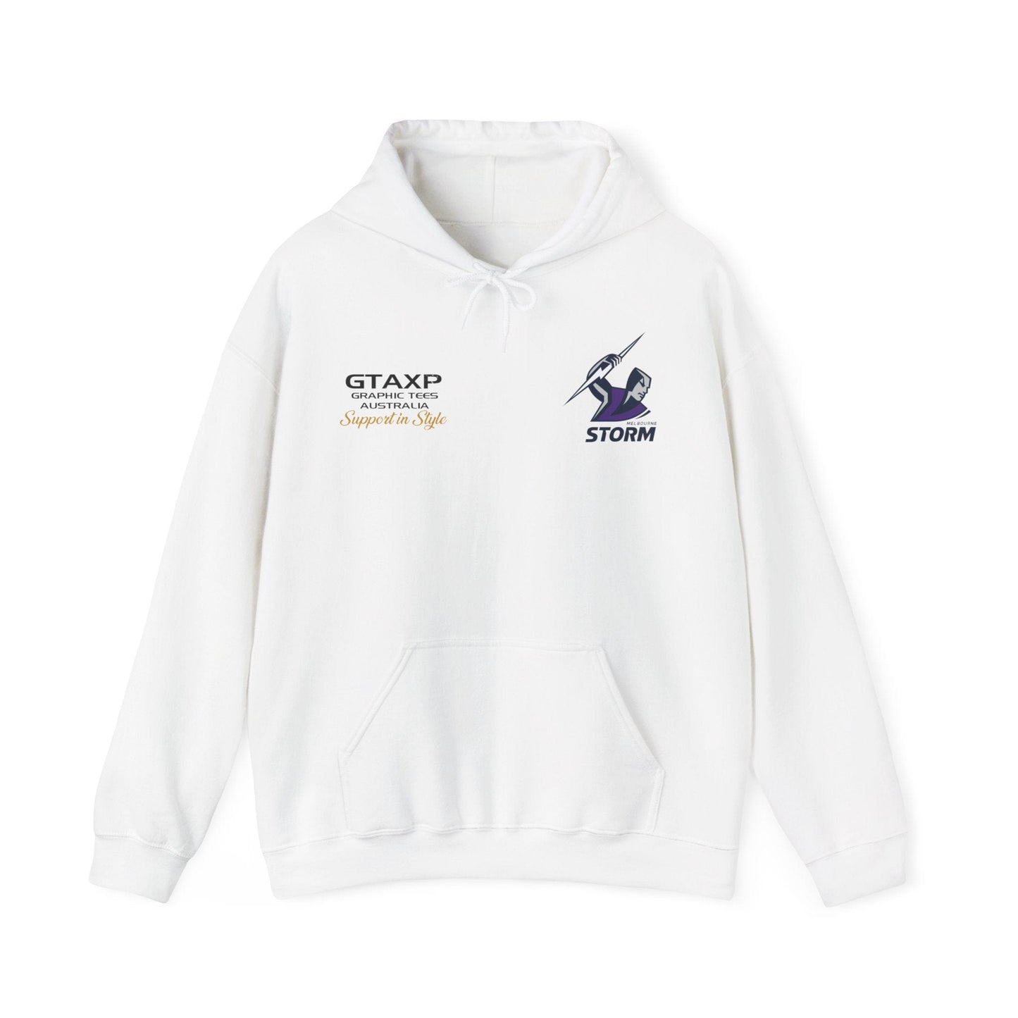 Melbourne Storm Duo Hoodie Printify Graphic T-Shirt Australia -  Cool Graphic T-Shirts Online - 