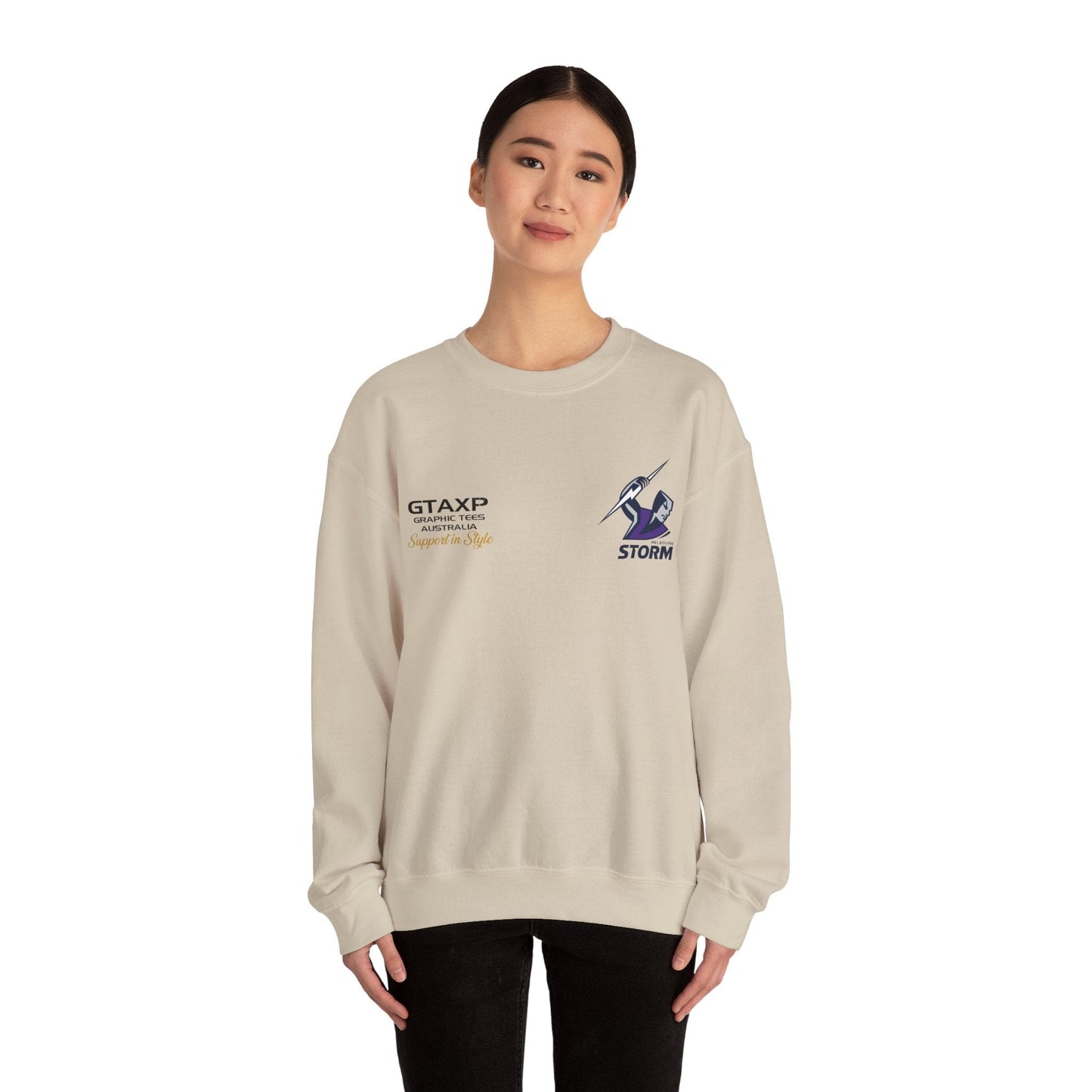 Melbourne Storm Duo Jumper Graphic Tees Australia Graphic T-Shirt Australia -  Cool Graphic T-Shirts Online -  Melbourne Storm Duo Jumper | Melbourne Storm Crew Sweater