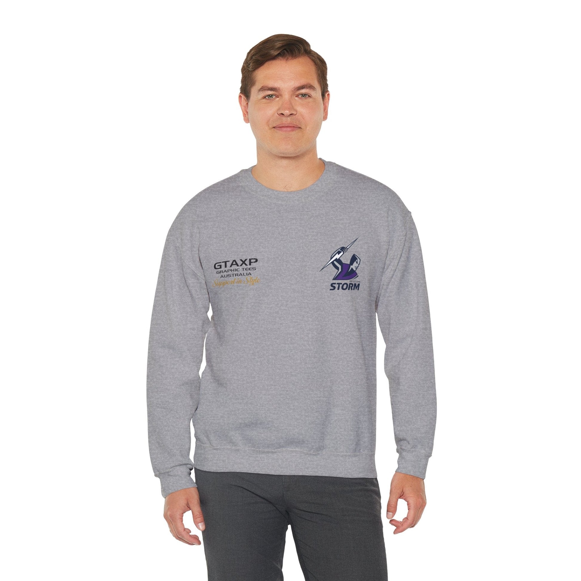 Melbourne Storm Duo Jumper Graphic Tees Australia Graphic T-Shirt Australia -  Cool Graphic T-Shirts Online -  Melbourne Storm Duo Jumper | Melbourne Storm Crew Sweater