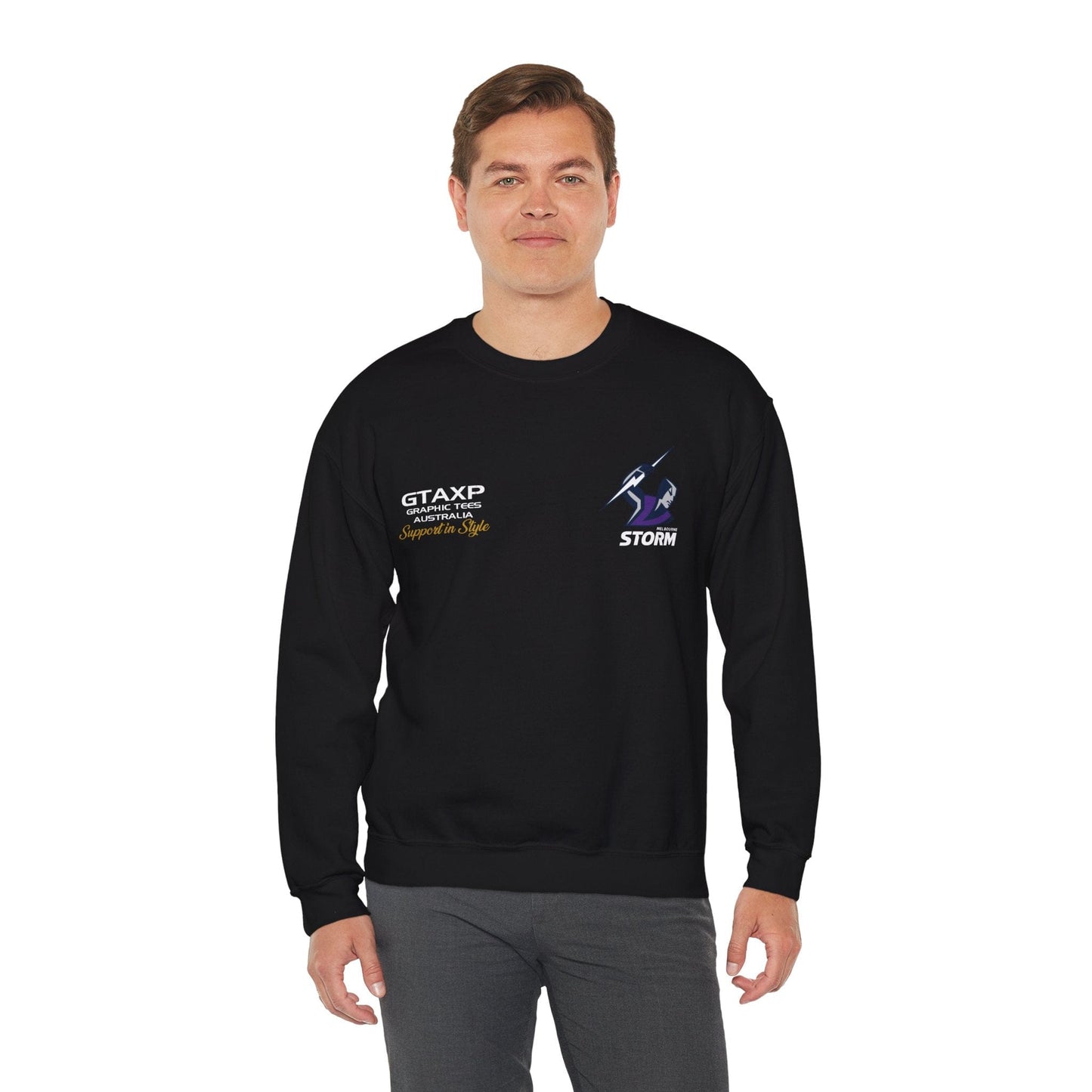 Melbourne Storm Duo Jumper Graphic Tees Australia Graphic T-Shirt Australia -  Cool Graphic T-Shirts Online -  Melbourne Storm Duo Jumper | Melbourne Storm Crew Sweater