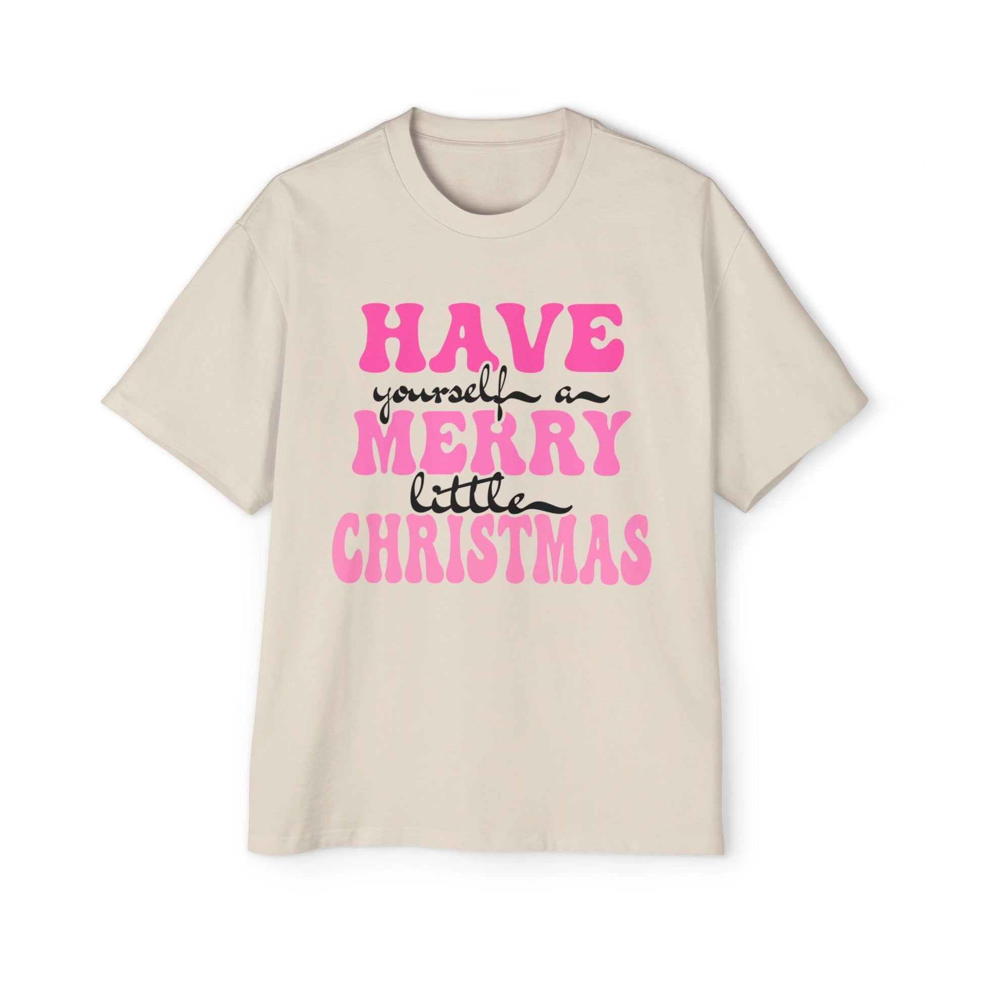 Merry Little Christmas Oversized Tee Printify Graphic T-Shirt Australia -  Cool Graphic T-Shirts Online - 