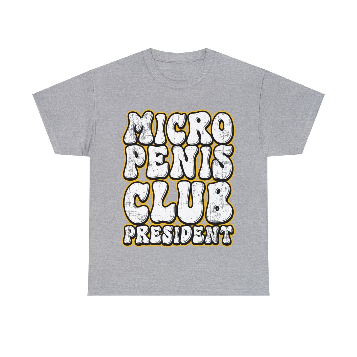 Micro Penis Club President  Graphic Tee Graphic Tees Australia Sport Grey / S Graphic T-Shirt Australia -  Cool Graphic T-Shirts Online -  Micro Penis Club President T-Shirt | Rude & Offensive T-Shirts