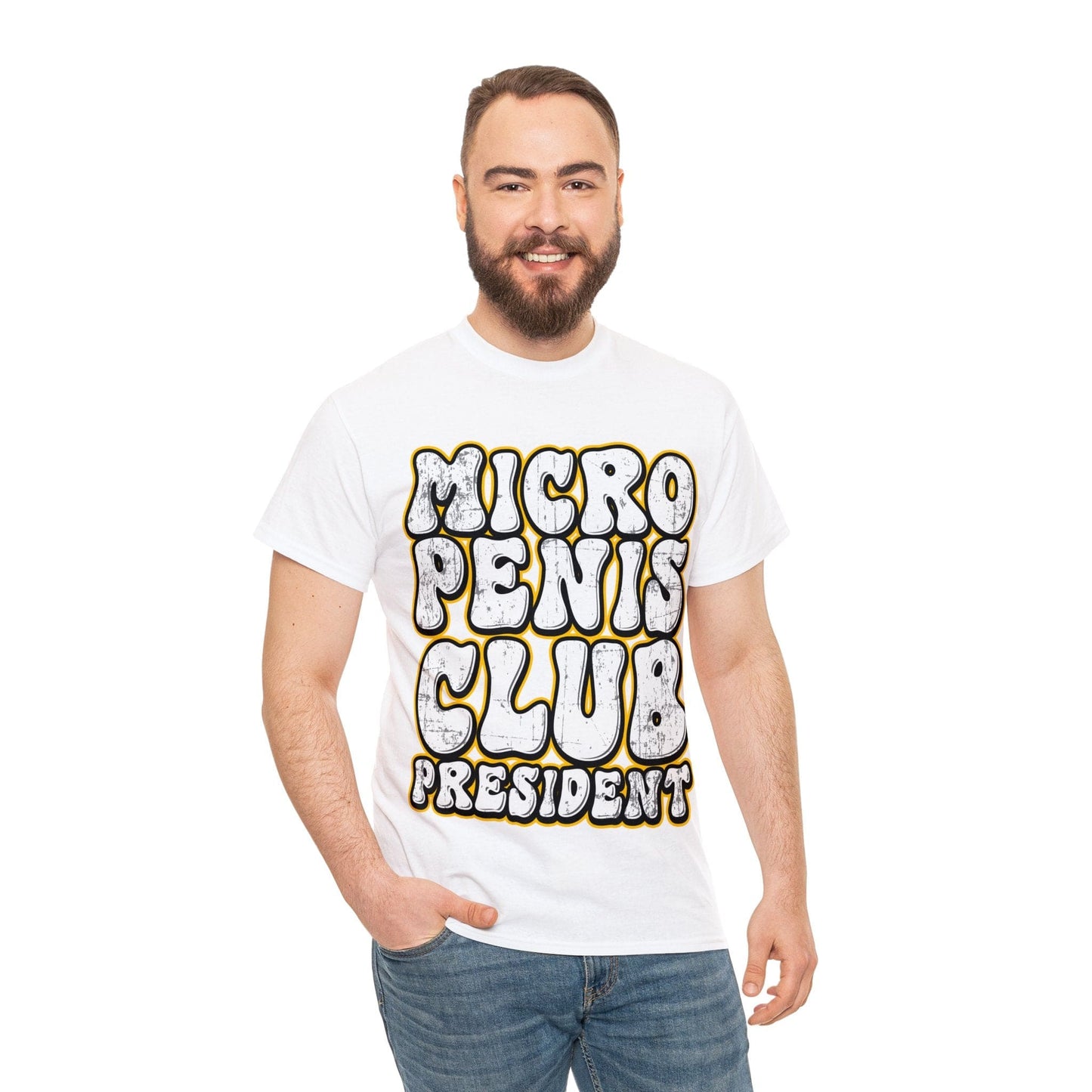 Micro Penis Club President  Graphic Tee Graphic Tees Australia Graphic T-Shirt Australia -  Cool Graphic T-Shirts Online -  Micro Penis Club President T-Shirt | Rude & Offensive T-Shirts