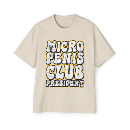 Micro Penis Club President Oversized Tee Graphic Tees Australia Ecru / S Graphic T-Shirt Australia -  Cool Graphic T-Shirts Online - 