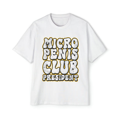 Micro Penis Club President Oversized Tee Graphic Tees Australia White / S Graphic T-Shirt Australia -  Cool Graphic T-Shirts Online - 