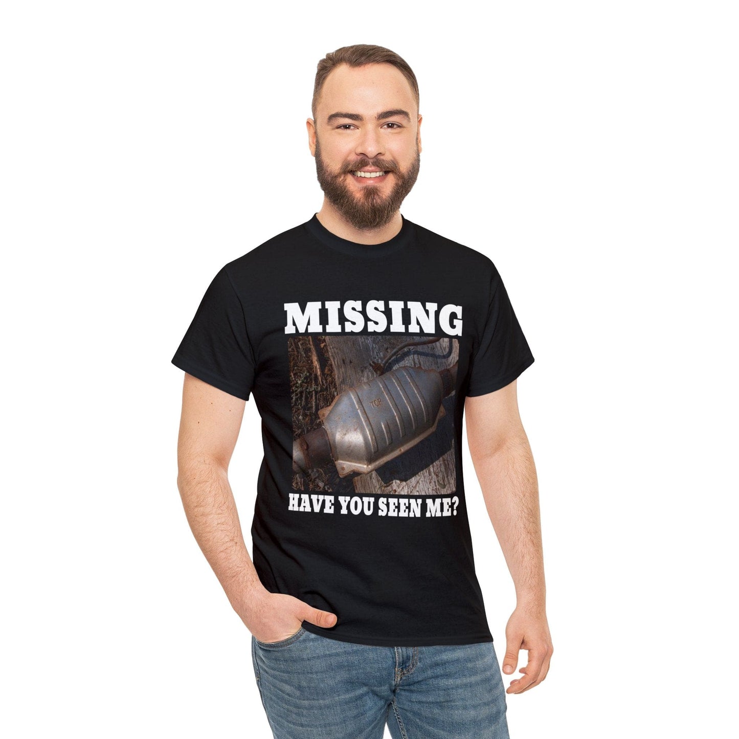 Missing Catalytic Converter Graphic Tee Graphic Tees Australia Black / S Graphic T-Shirt Australia -  Cool Graphic T-Shirts Online -  Missing Catalytic Converter T-Shirt | Funny Graphic T-Shirt