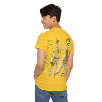 Mitch Marsh T20 World Cup Graphic Tee Graphic Tees Australia Graphic T-Shirt Australia -  Cool Graphic T-Shirts Online -  Mitch Marsh T20 World Cup T-Shirt | Cricket Australia Merchandise