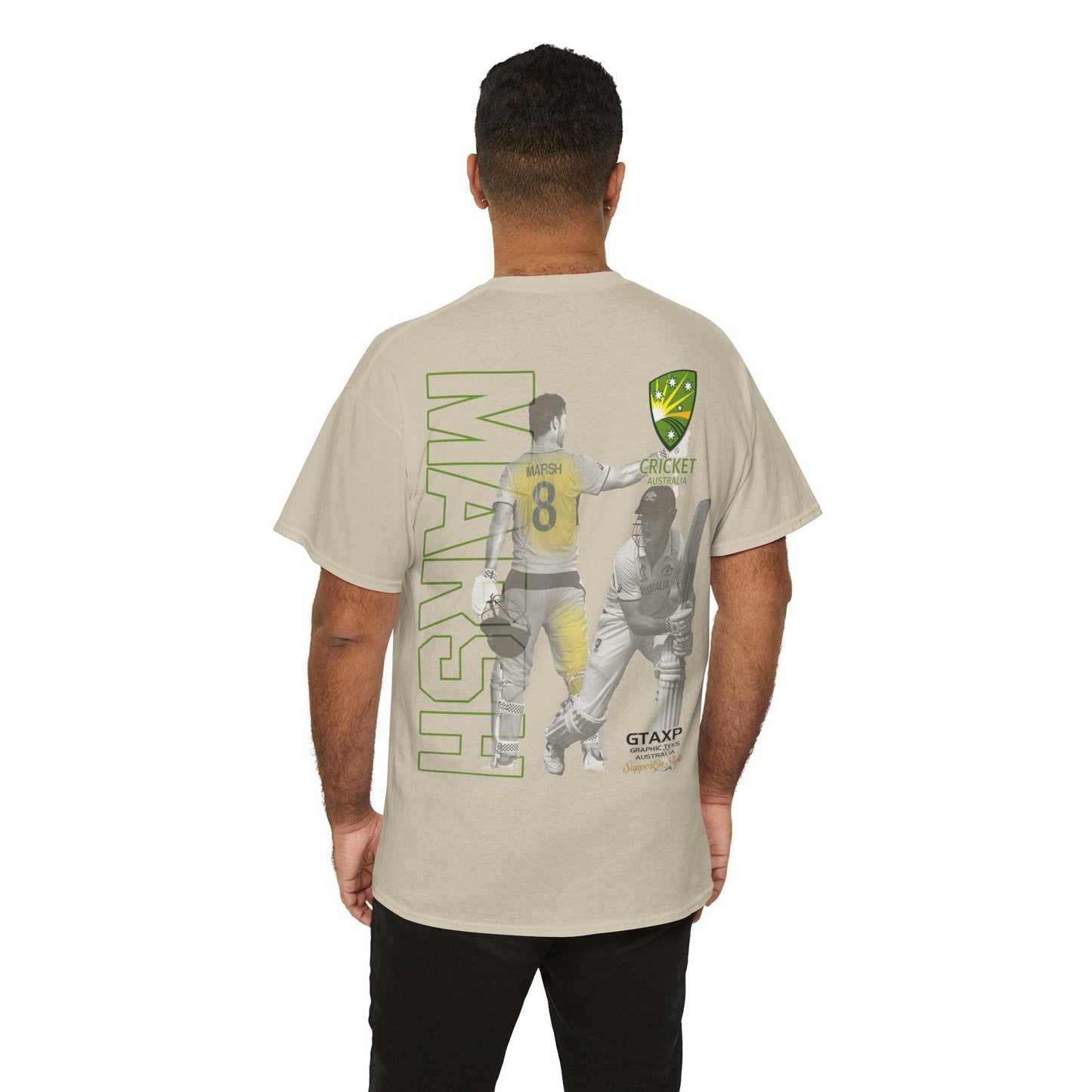 Mitch Marsh T20 World Cup TShirt Printify Sand / S Graphic T-Shirt Australia -  Cool Graphic T-Shirts Online - 