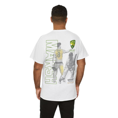 Mitch Marsh T20 World Cup TShirt Printify White / S Graphic T-Shirt Australia -  Cool Graphic T-Shirts Online - 